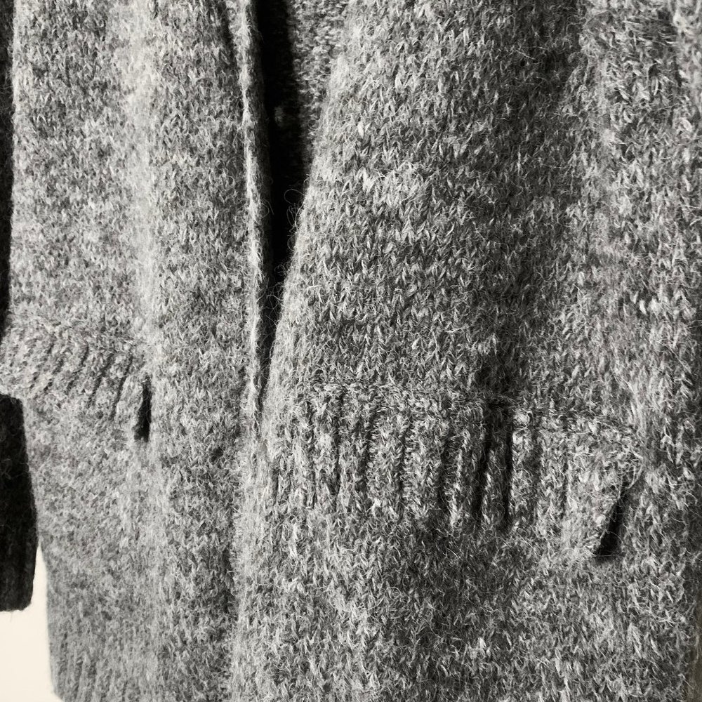 COZY GRAY LONG POCKET CARDIGAN - ZARA - Picture 8 of 10